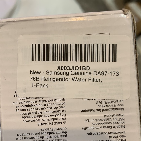NWT Samsung Genuine Water Filter - Picture 7 of 8
